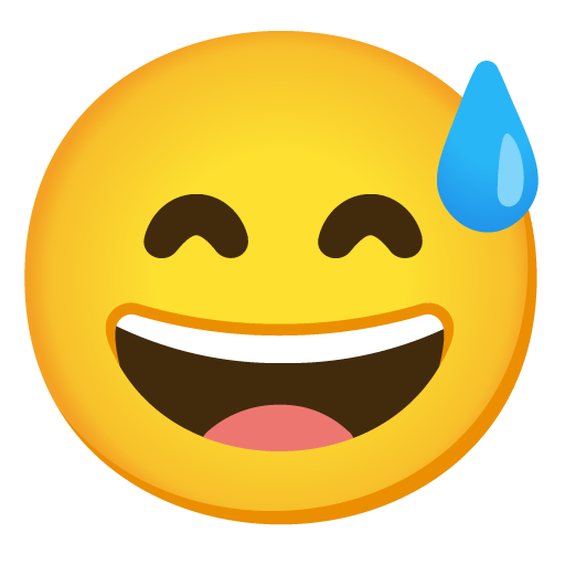 Grinning Face with Sweat