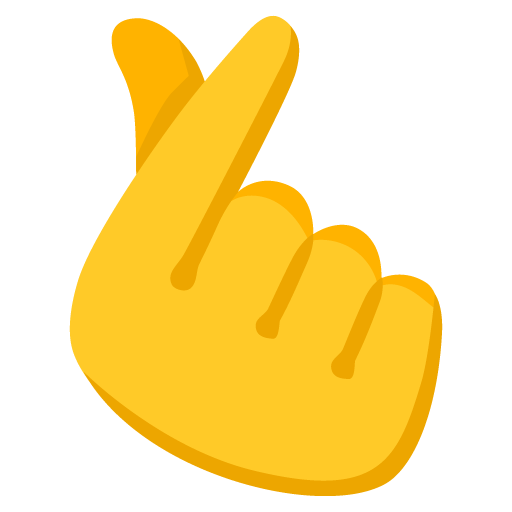 Hand with Index Finger and Thumb Crossed