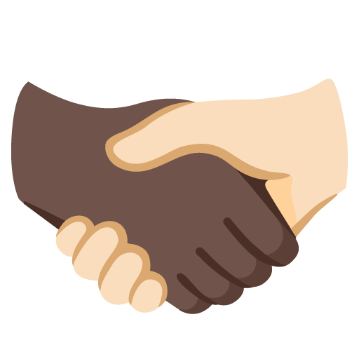 Handshake: Dark Skin Tone, Light Skin Tone