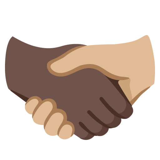 Handshake: Dark Skin Tone, Medium-Light Skin Tone