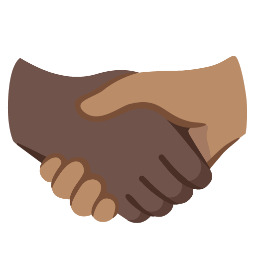 Handshake: Dark Skin Tone, Medium Skin Tone