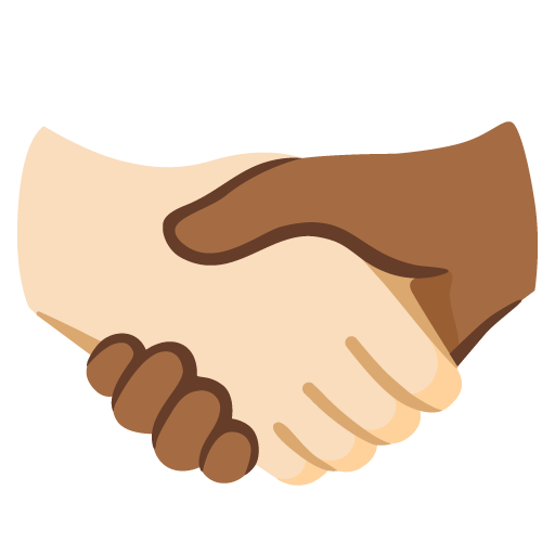 Handshake: Light Skin Tone, Medium-Dark Skin Tone