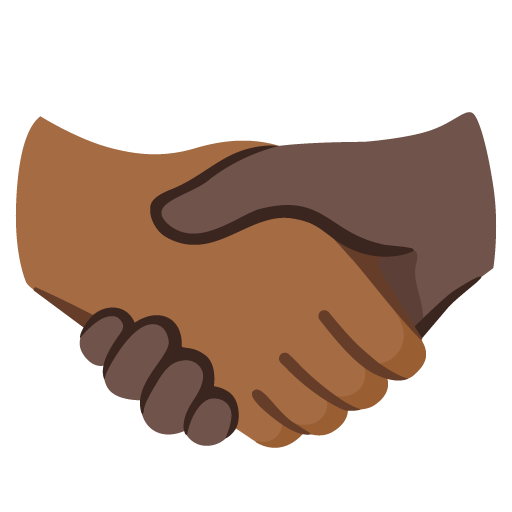 Handshake: Medium-Dark Skin Tone, Dark Skin Tone