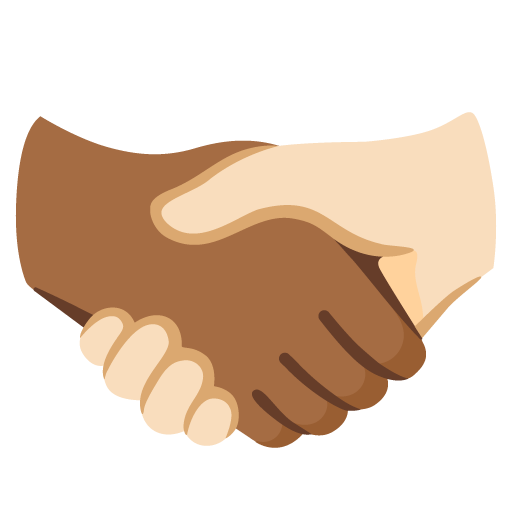 Handshake: Medium-Dark Skin Tone, Light Skin Tone