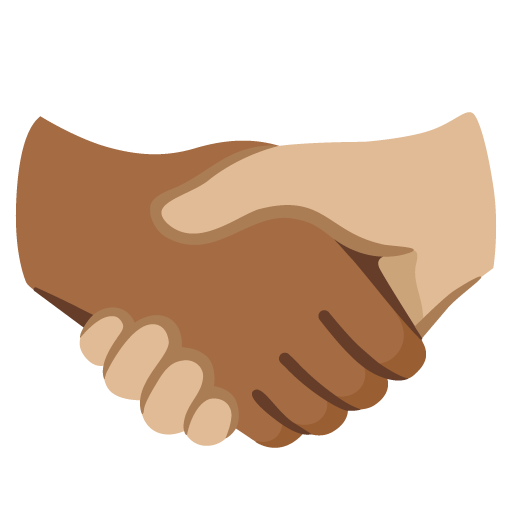 Handshake: Medium-Dark Skin Tone, Medium-Light Skin Tone