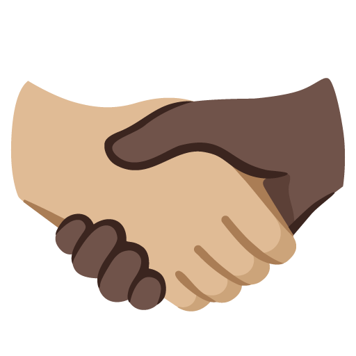 Handshake: Medium-Light Skin Tone, Dark Skin Tone