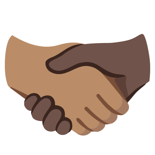 Handshake: Medium Skin Tone, Dark Skin Tone
