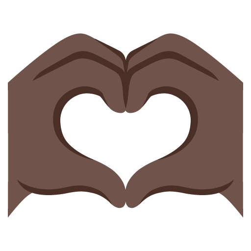 Heart Hands: Dark Skin Tone