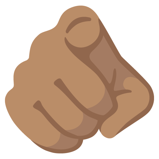 Index Pointing at the Viewer: Medium Skin Tone