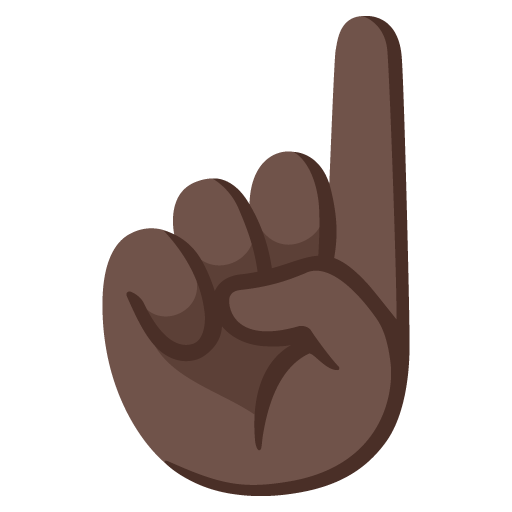 Index Pointing Up: Dark Skin Tone