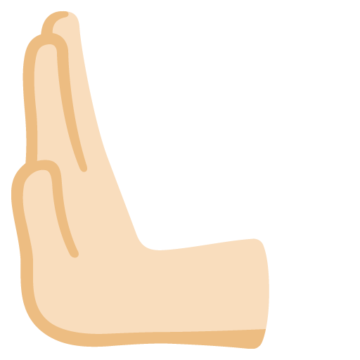 Leftwards Pushing Hand: Light Skin Tone
