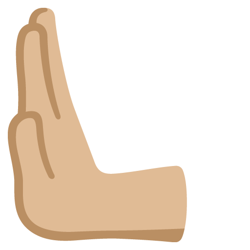 Leftwards Pushing Hand: Medium-Light Skin Tone