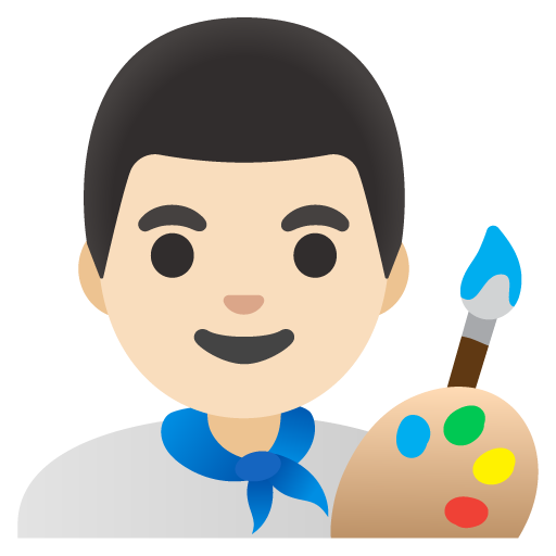 Man Artist: Light Skin Tone