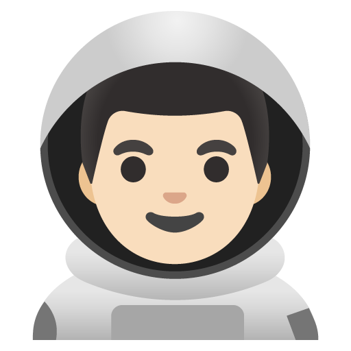 Man Astronaut: Light Skin Tone