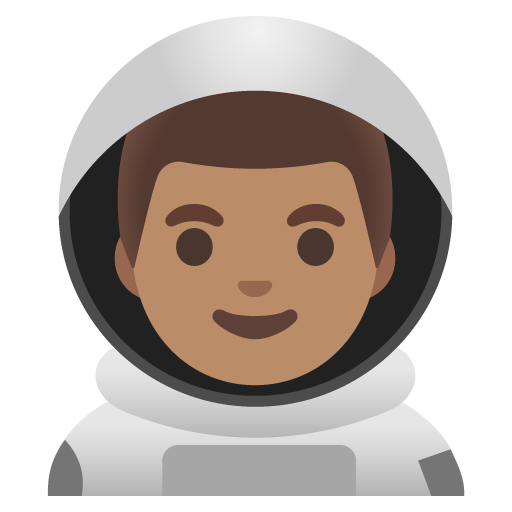 Man Astronaut: Medium Skin Tone