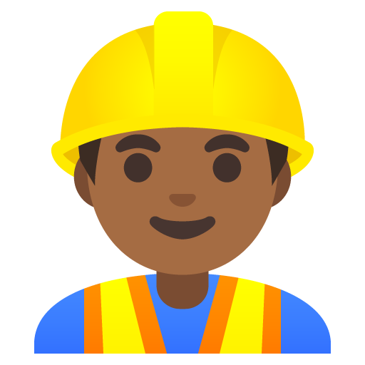 Man Construction Worker: Medium-Dark Skin Tone
