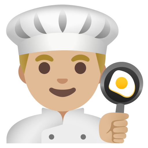 Man Cook: Medium-Light Skin Tone