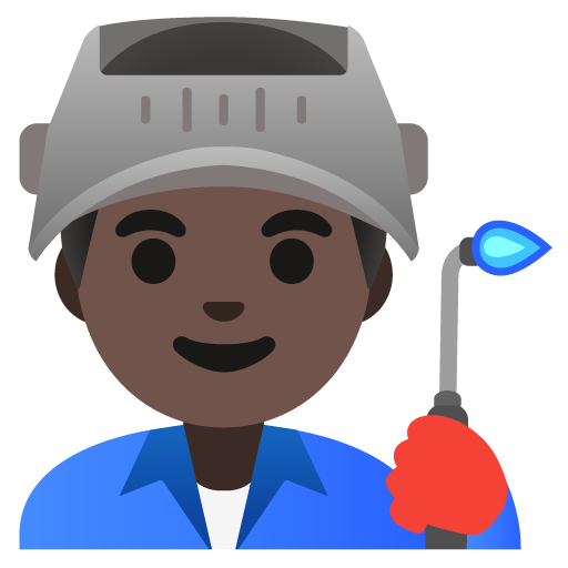 Man Factory Worker: Dark Skin Tone