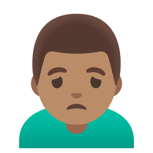 Man Frowning: Medium Skin Tone