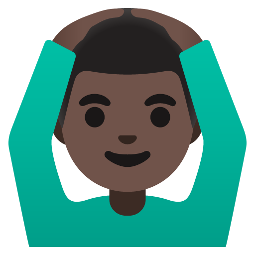 Man Gesturing OK: Dark Skin Tone