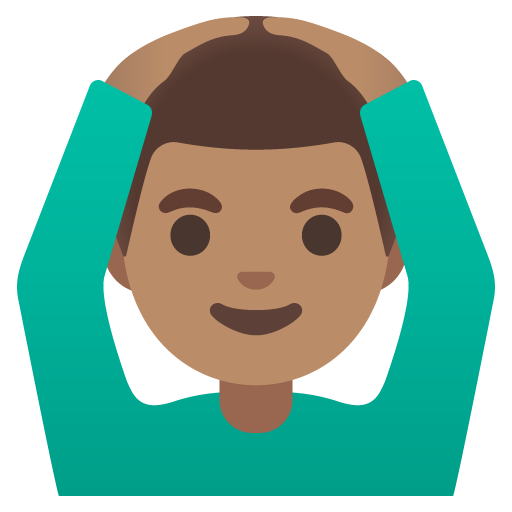 Man Gesturing OK: Medium Skin Tone