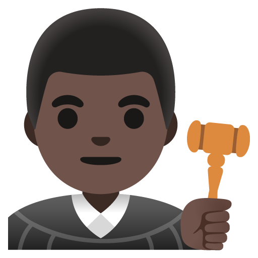 Man Judge: Dark Skin Tone