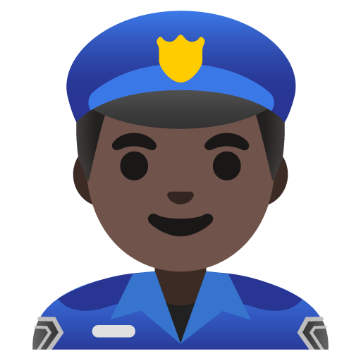Man Police Officer: Dark Skin Tone