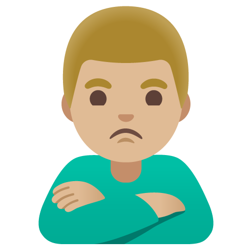 Man Pouting: Medium-Light Skin Tone