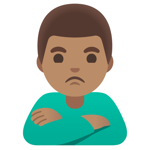 Man Pouting: Medium Skin Tone