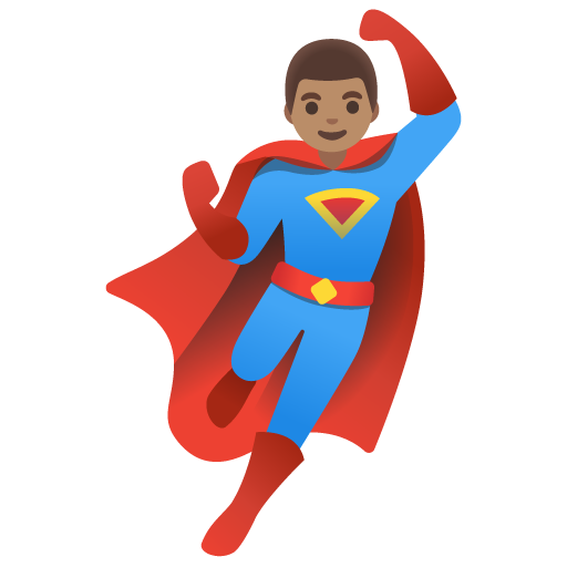 Man Superhero: Medium Skin Tone
