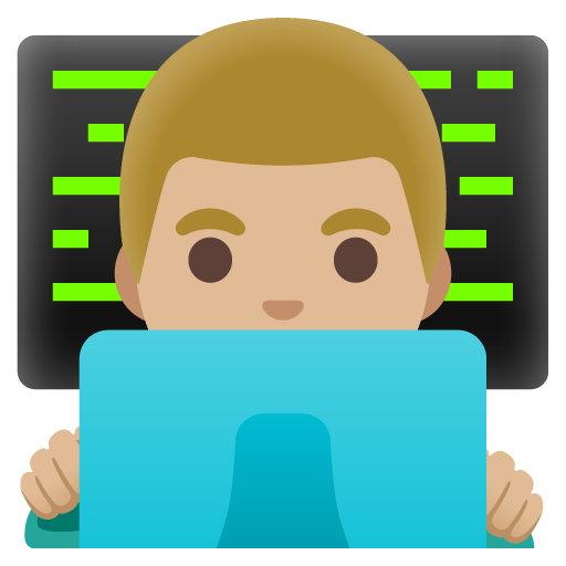 Man Technologist: Medium-Light Skin Tone