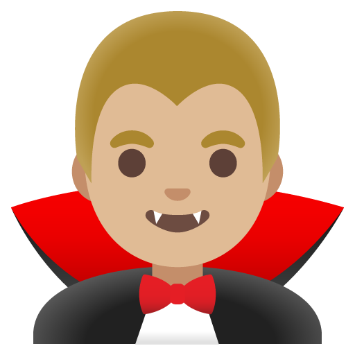 Man Vampire: Medium-Light Skin Tone