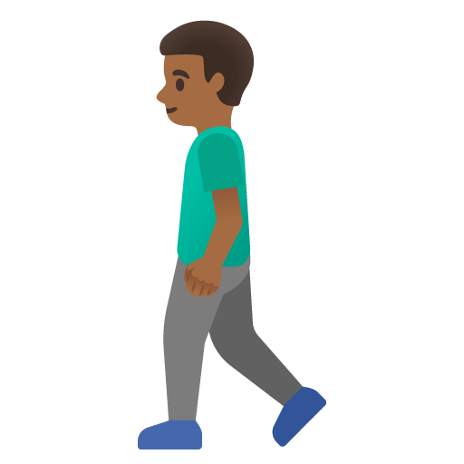 Man Walking: Medium-Dark Skin Tone