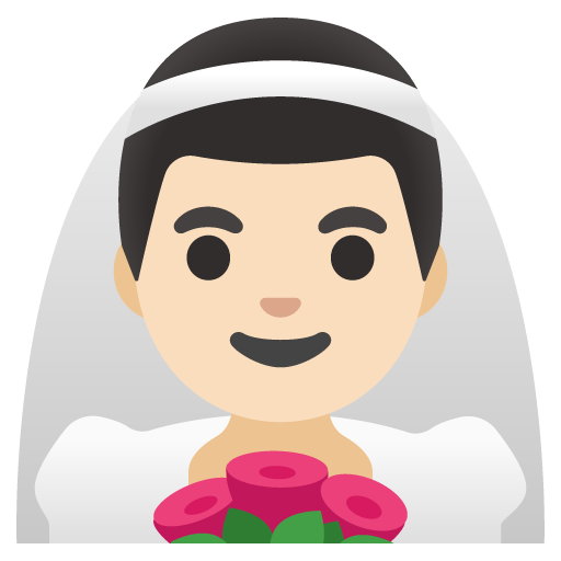 Man with Veil: Light Skin Tone