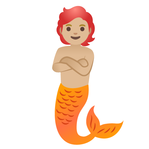 Merperson: Medium-Light Skin Tone