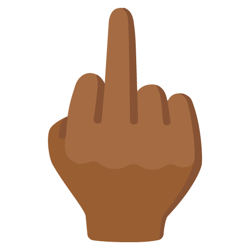 Middle Finger: Medium-Dark Skin Tone