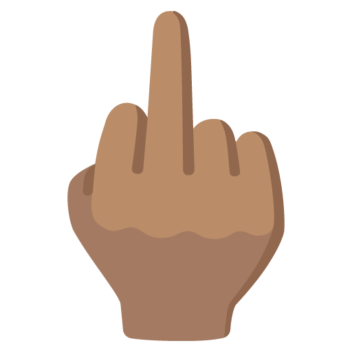 Middle Finger: Medium Skin Tone