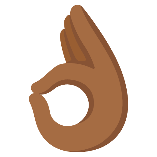 OK Hand: Medium-Dark Skin Tone