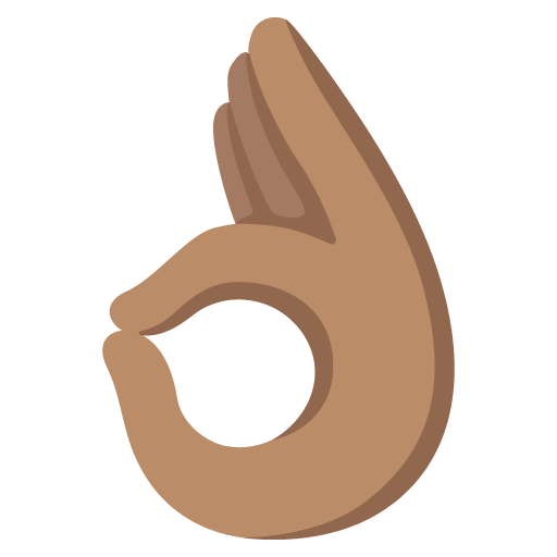 OK Hand: Medium Skin Tone