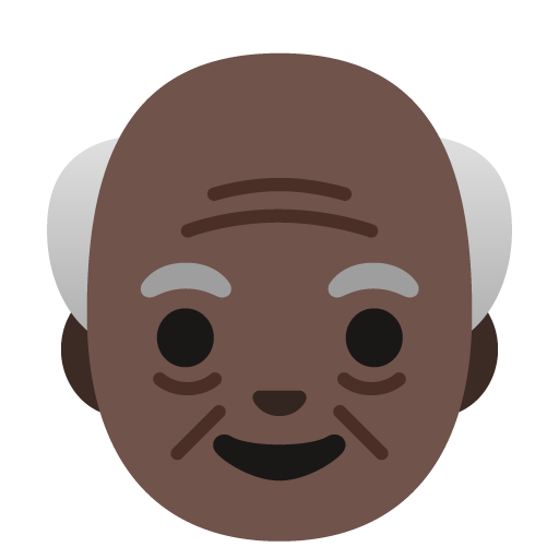 Old Man: Dark Skin Tone