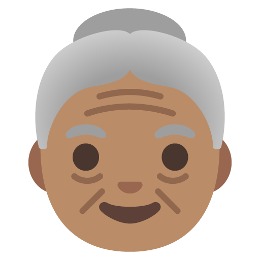 Old Woman: Medium Skin Tone