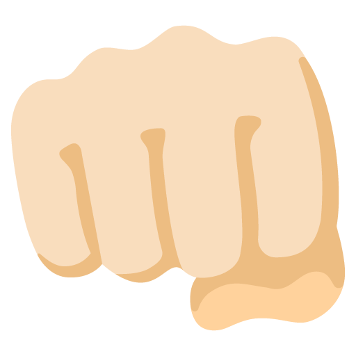 Oncoming Fist: Light Skin Tone