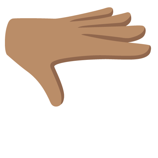 Palm Down Hand: Medium Skin Tone