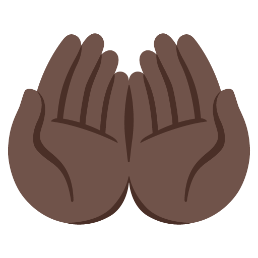 Palms Up Together: Dark Skin Tone