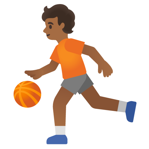 Person Bouncing Ball: Medium-Dark Skin Tone