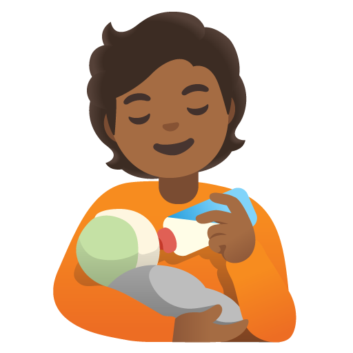 Person Feeding Baby: Medium-Dark Skin Tone
