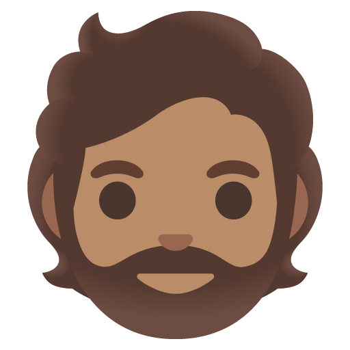 Person: Medium Skin Tone, Beard