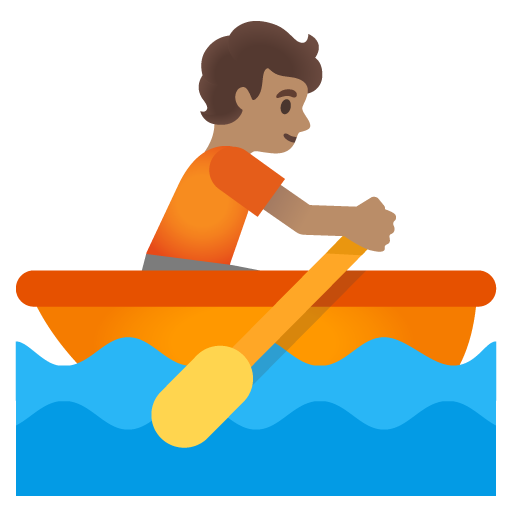 Person Rowing Boat: Medium Skin Tone