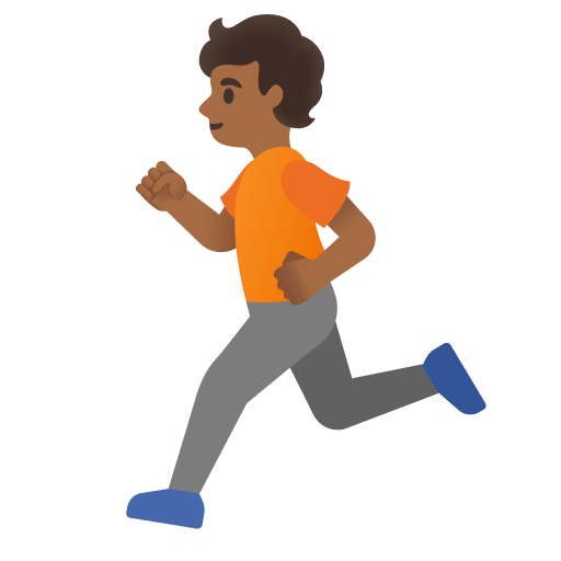 Person Running: Medium-Dark Skin Tone