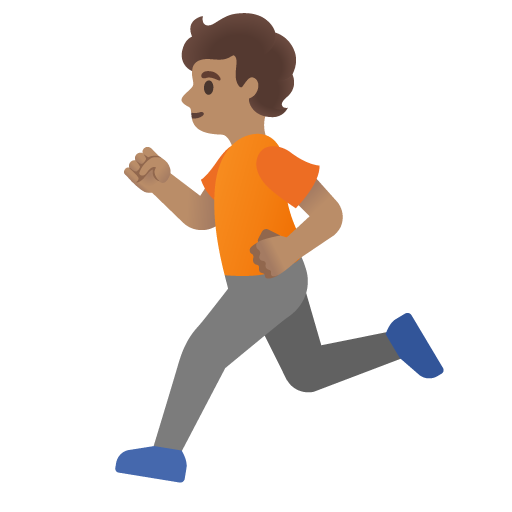 Person Running: Medium Skin Tone